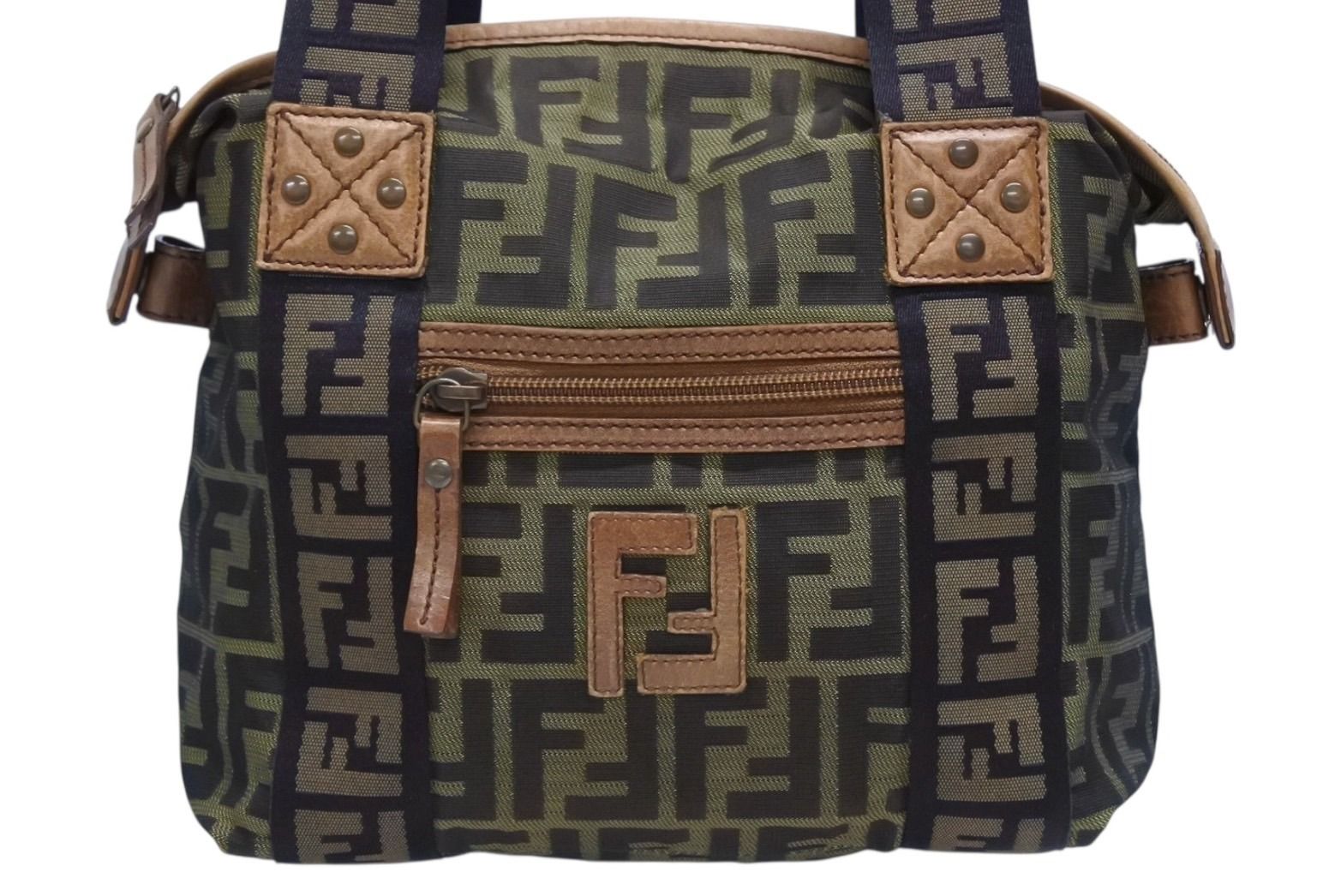 FENDI フェンディ ハンドバッグ 8BN002 ズッカ柄 ブラウン ブラック