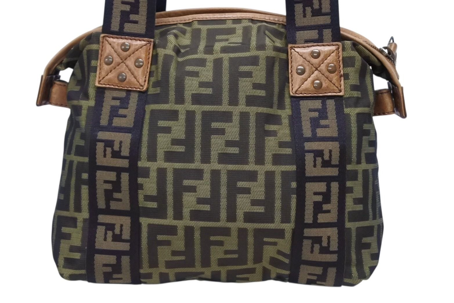 FENDI フェンディ ハンドバッグ 8BN002 ズッカ柄 ブラウン ブラック