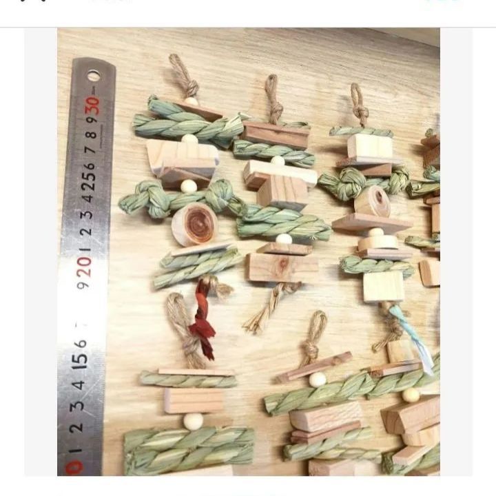 K240 インコ オオム カジカジ、ガジガジおもちゃセット かじり木