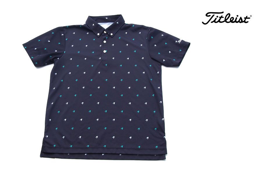 Titlist Titlist Used Houndstooth Print Short Sleeve Shirt Mens Golf Wear L