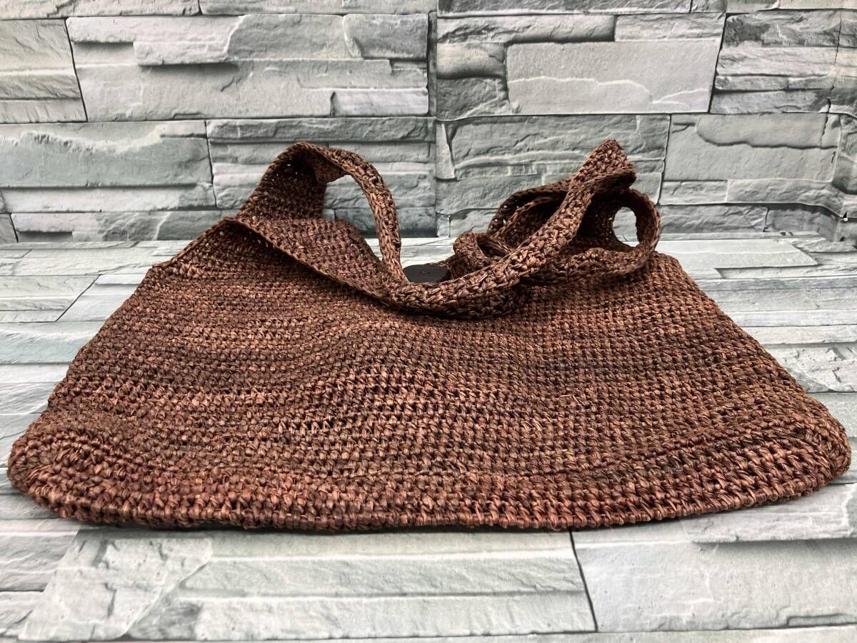 Helen Kaminski 編み込んバッグ／BRW トートバッグ/茶色/ヘレンカミン