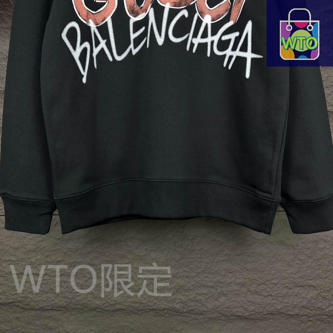 本日限定特価】Gucci × Paris コラボ メンズ＆レディース スウェット