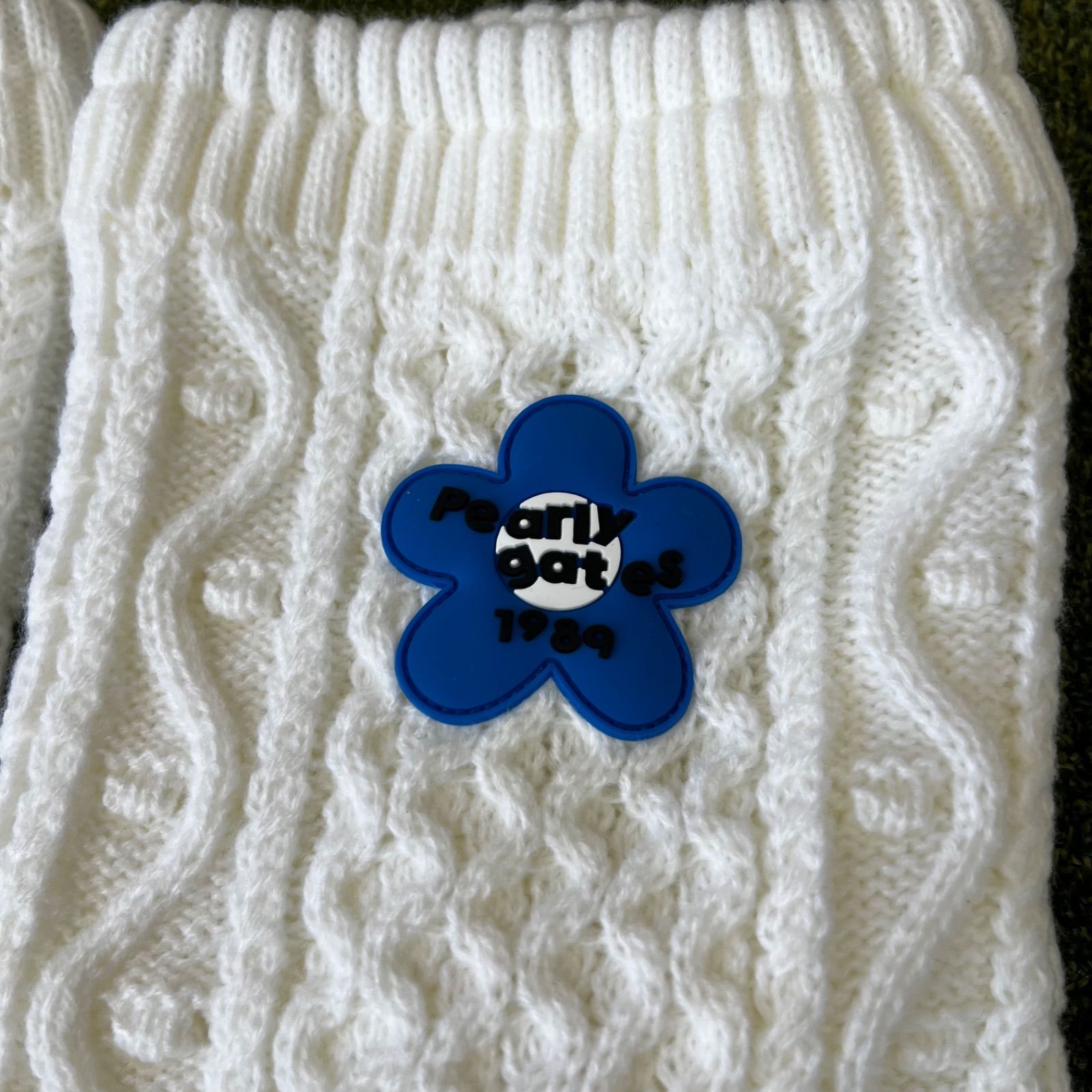 ⭐期間限定でお値下げ⭐PEARLY GATES フラワーワッペンアラン編み