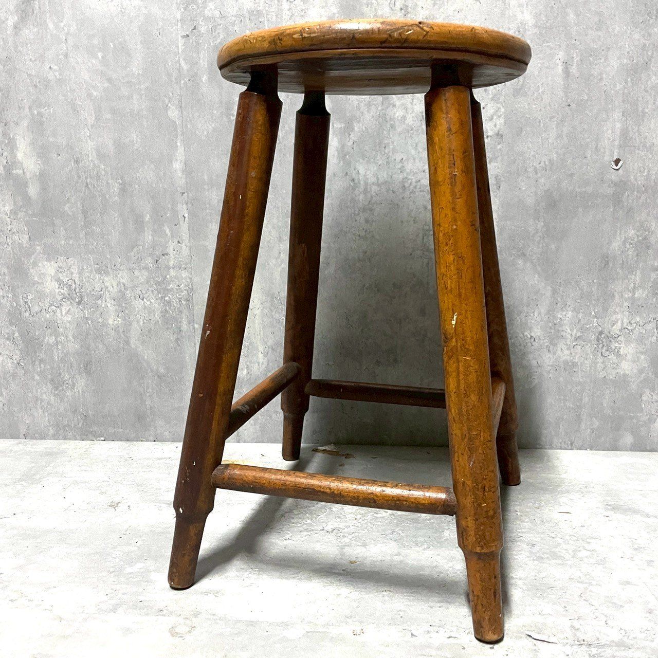 昭和レトロ 木製 丸椅子 丸イス スツール 古道具 古家具 アンティーク