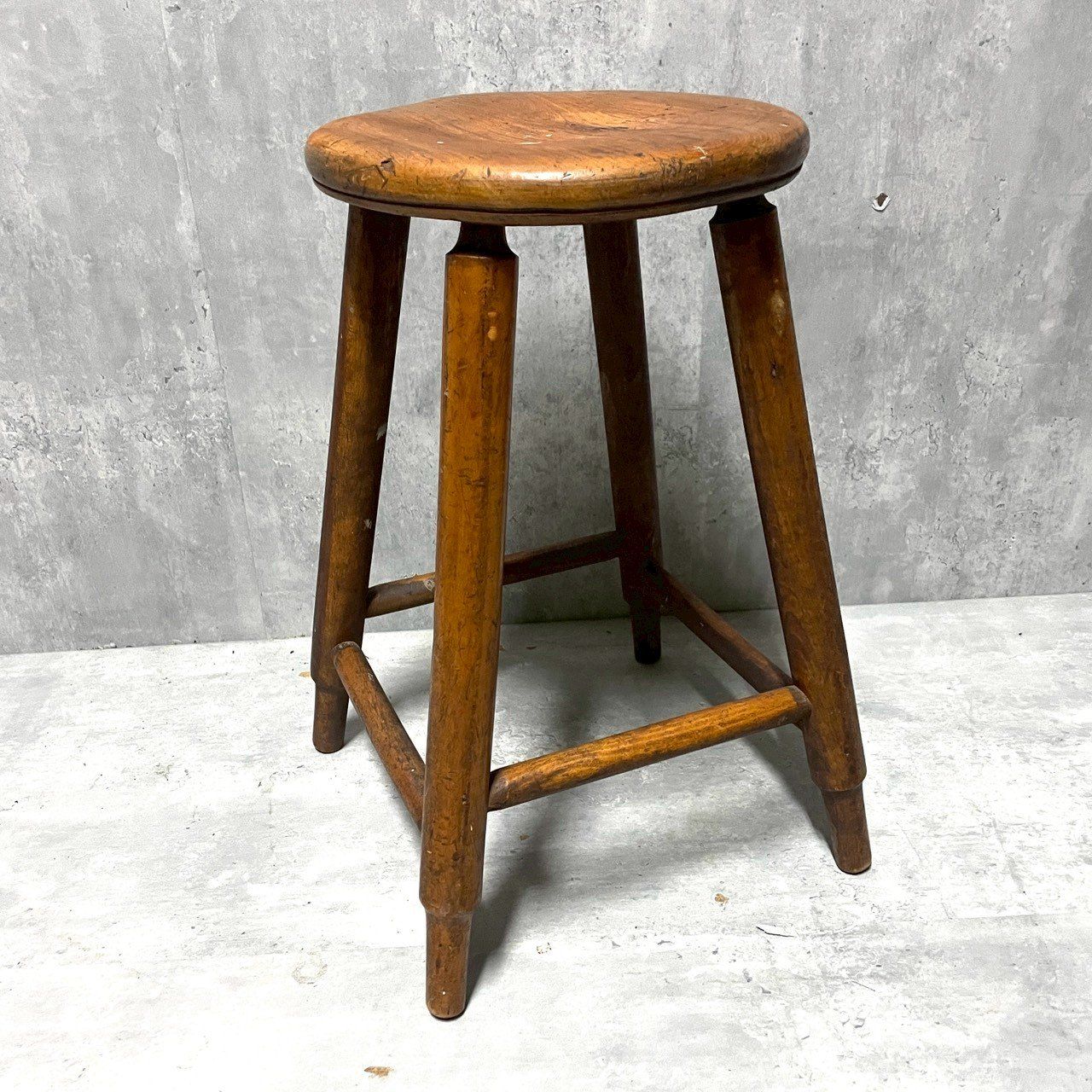昭和レトロ 木製 丸椅子 丸イス スツール 古道具 古家具 アンティーク