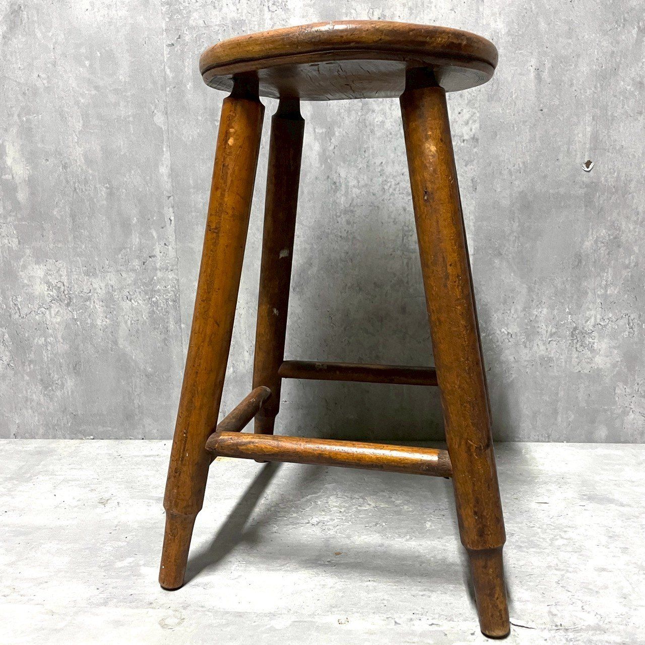 昭和レトロ 木製 丸椅子 丸イス スツール 古道具 古家具 アンティーク