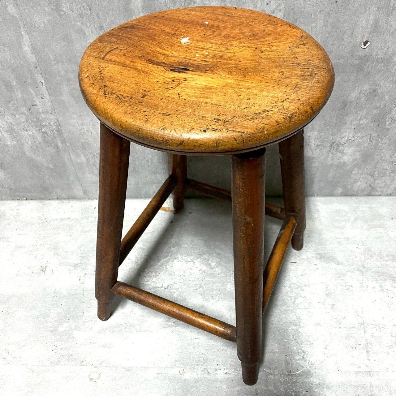 昭和レトロ 木製 丸椅子 丸イス スツール 古道具 古家具 アンティーク