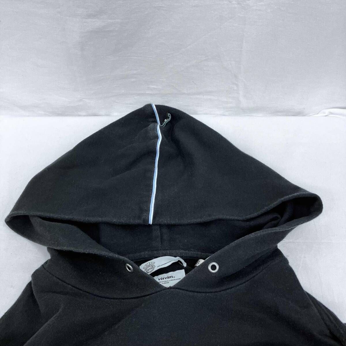 VISVIM／ビズビム／パーカー／ブラック／ブルー＆ホワイトライン