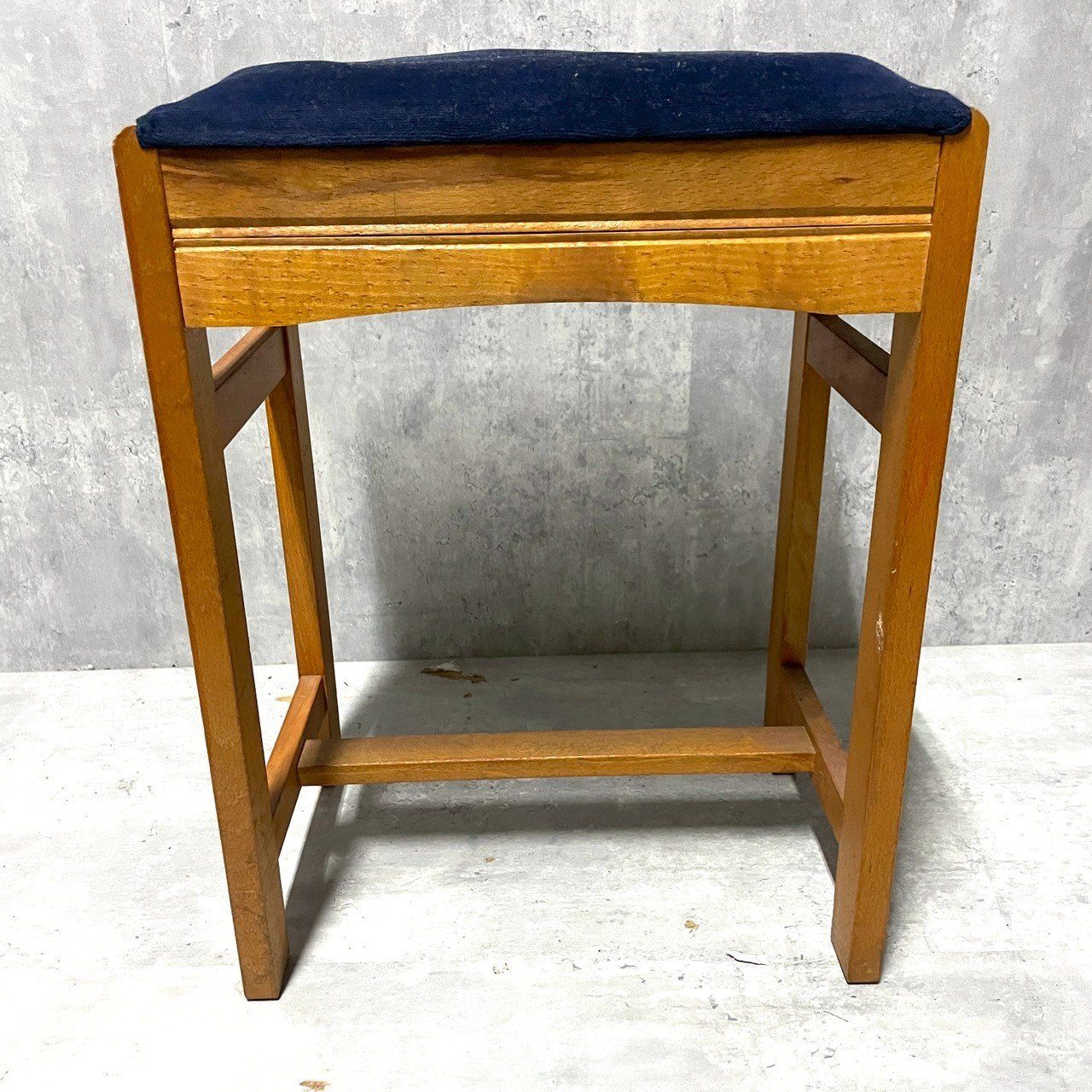 木製クラシックスツール ネイビー　ヴィンテージ　レトロ 木製クラシックスツール ネイビー ヴィンテージ レトロ