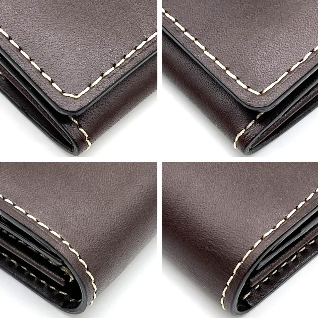美品】Kitamura キタムラ レザー 長財布 ダークブラウン 二つ折り