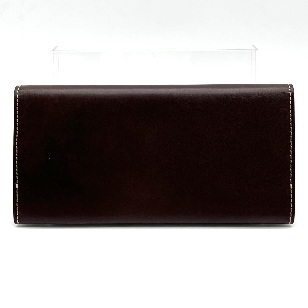 美品】Kitamura キタムラ レザー 長財布 ダークブラウン 二つ折り