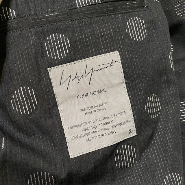 07ss Yohji Yamamoto POUR HOMME ドット柄3Bジャケット テーラード