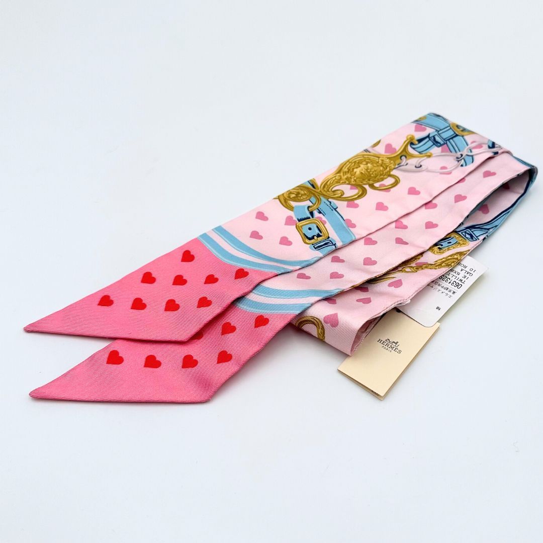 新古品】Hermes シルク ツイリー スカーフ ブリッド・ドゥ・ガラ・ラブ