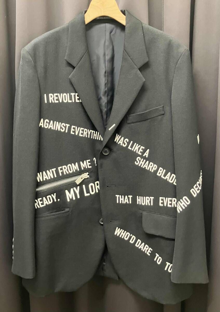 YOHJI YAMAMOTO HOMME 麻ジャケット ヨウジヤマモト オム YOHJI YAMAMOTO POUR HOMME HX-J25-116 21AW メッセージジャケット
