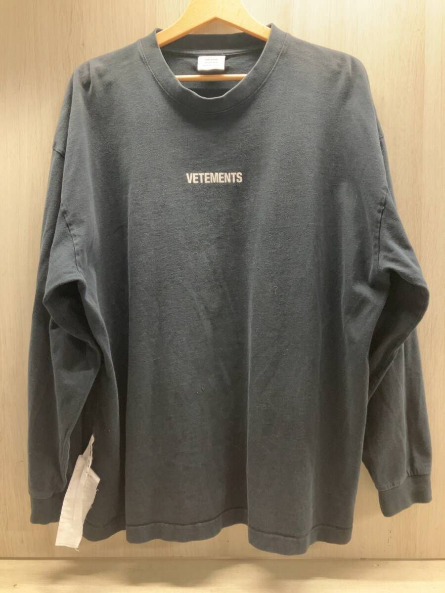 ヴェトモン VETEMENTS 18SS 再構築 ロンT 長袖カットソー 黒XS