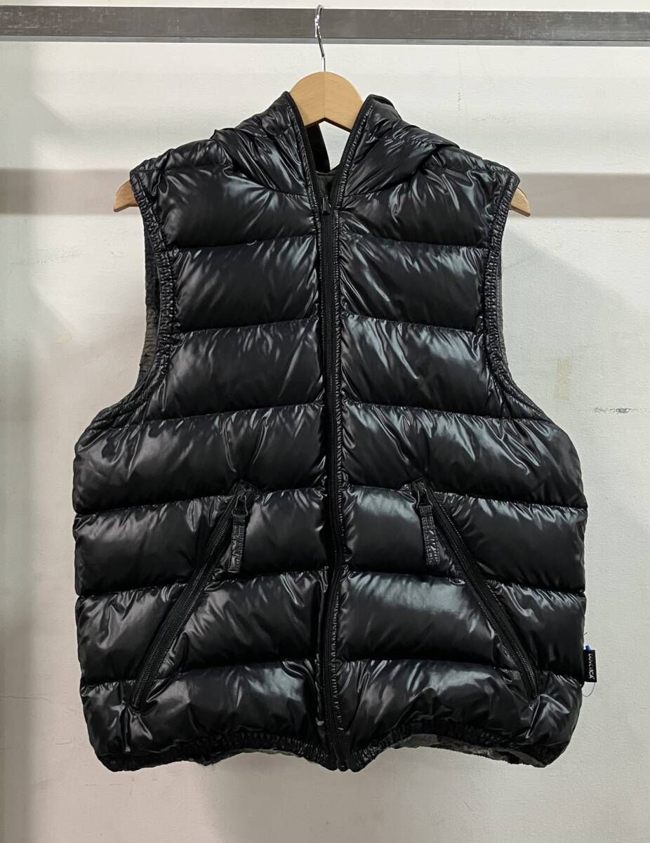 DUVETICA ダウンベスト ブラック フード付 DUVETICA フード付きダウンベスト 46サイズ 青 DUVETICA ダウンベスト