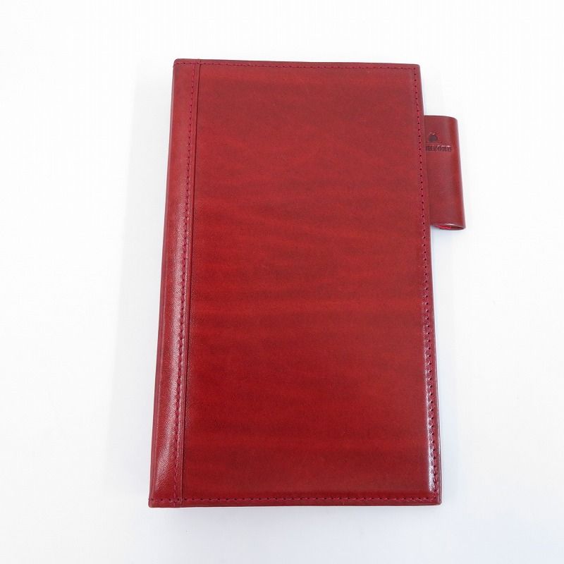 【瀬戸大橋店】 中古 手帳カバー ASHFORD バイブルサイズ ルガード スクエアバック 7261-044 レッド 【124】