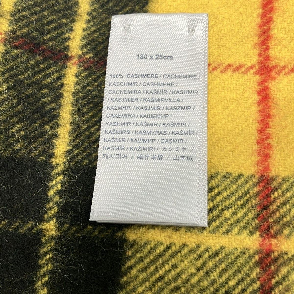 johnstons of elgin(ジョンストンズ) マフラー美品 - イエロー×黒