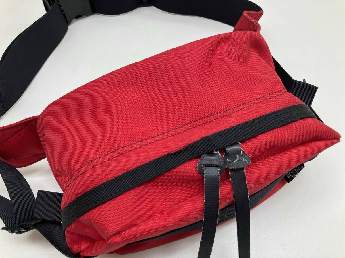 PORTER ポーター ウエストバッグ ボディバッグ レッド - メルカリ