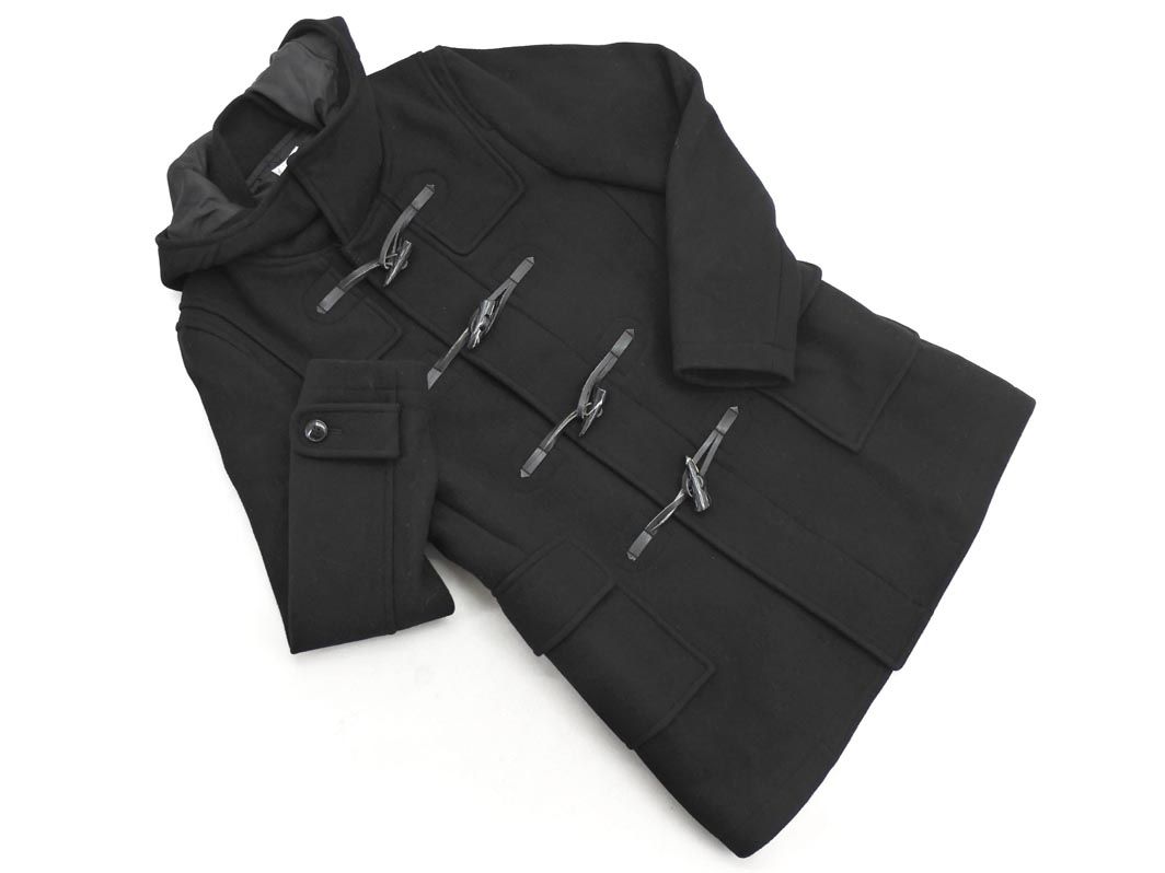 TK TAKEO KIKUCHI タケオキクチ ウール混 ダッフル コート size2/黒