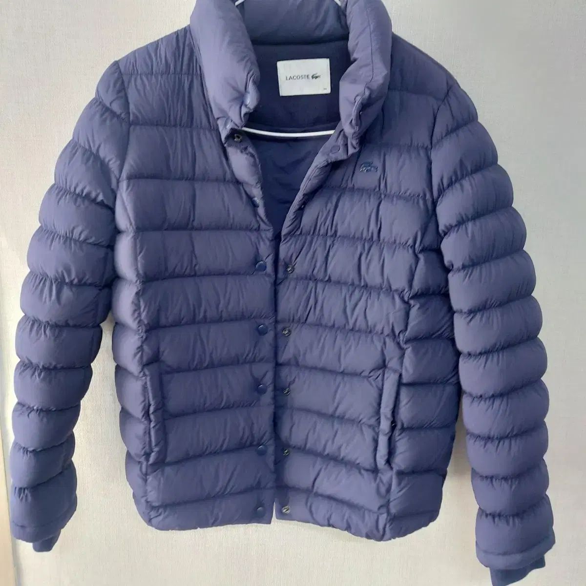 ラコステ ネイビー パファー ダウン アウター