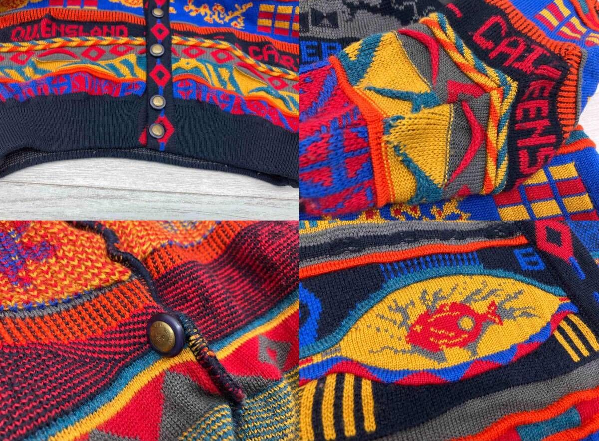 EMAROO／3Dニットカーディガン／総柄／S／オーストラリア製 - メルカリ