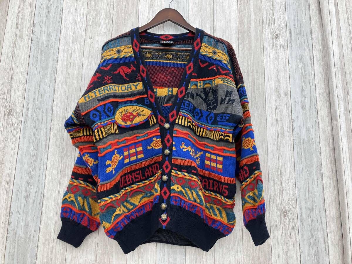 EMAROO／3Dニットカーディガン／総柄／S／オーストラリア製 - メルカリ