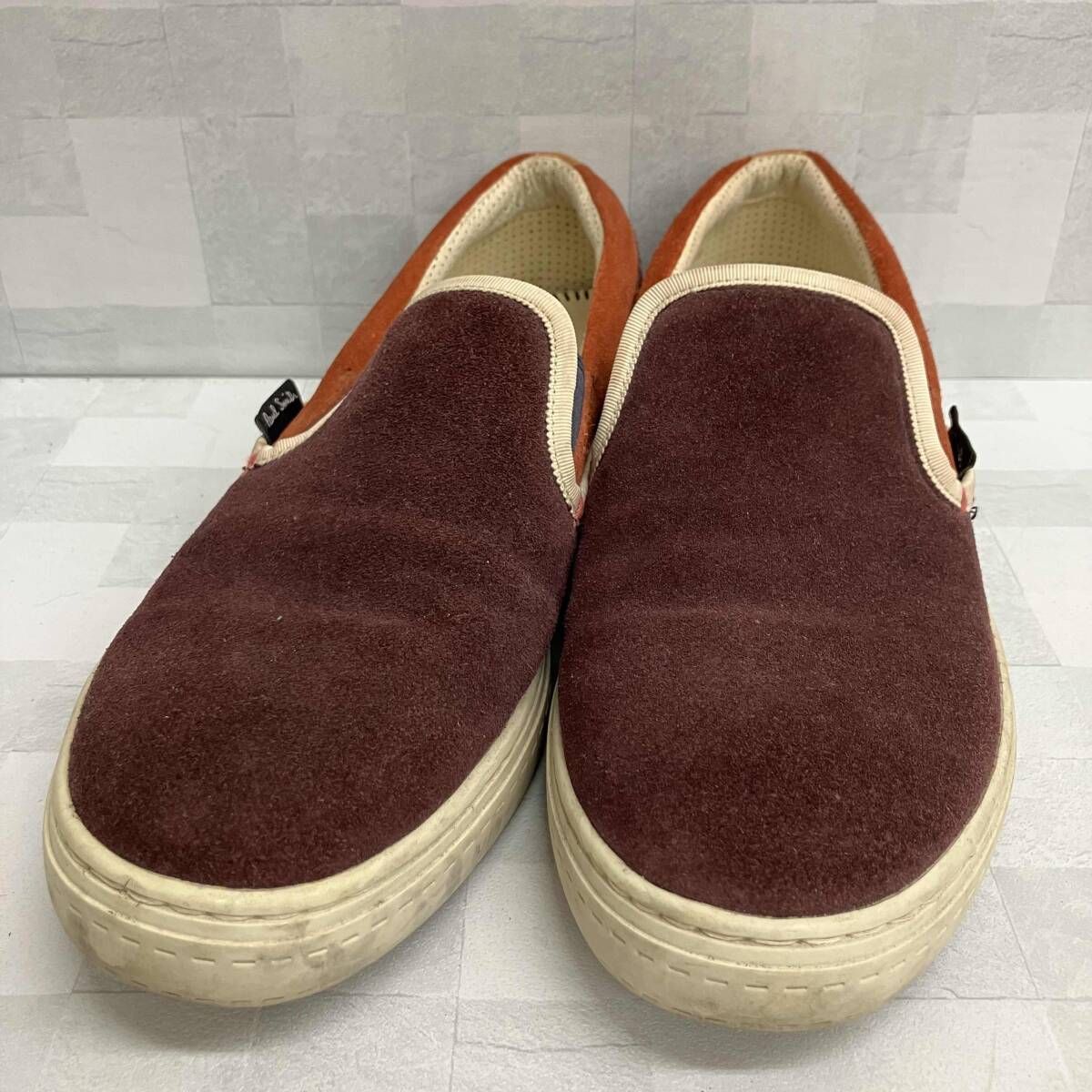 PAUL SMITH ポールスミス スウェード PPL メンズ スニーカー ローカット 41サイズ ワインレッド オレンジ