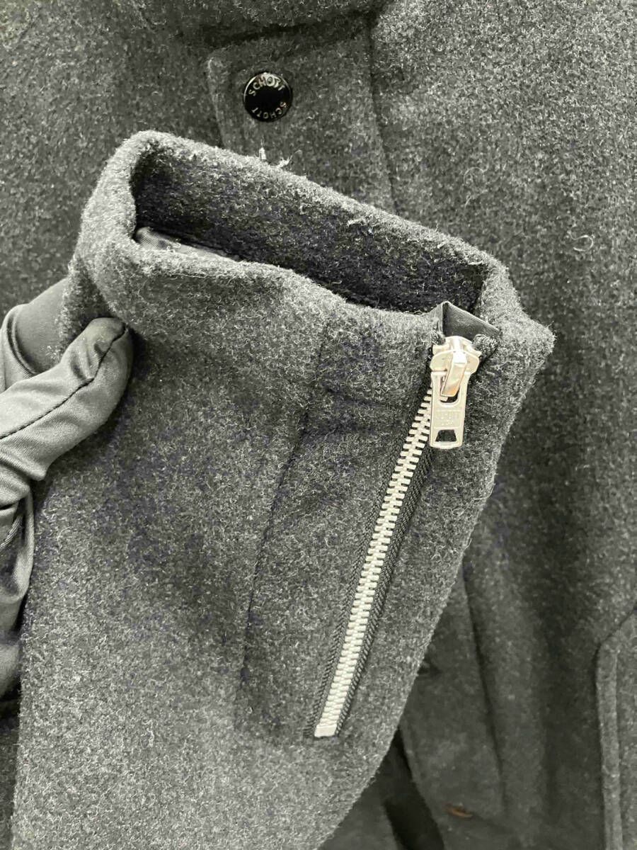 【未使用品】Schott ショットWOOL MILITARY COAT ブラック SCHOTT ショット その他 3112069 WOOL MILITARY COAT 表記サイズM