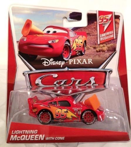 Disney Pixar Cars 2 LIGHTNING MCQUEEN with CONE - Voiture