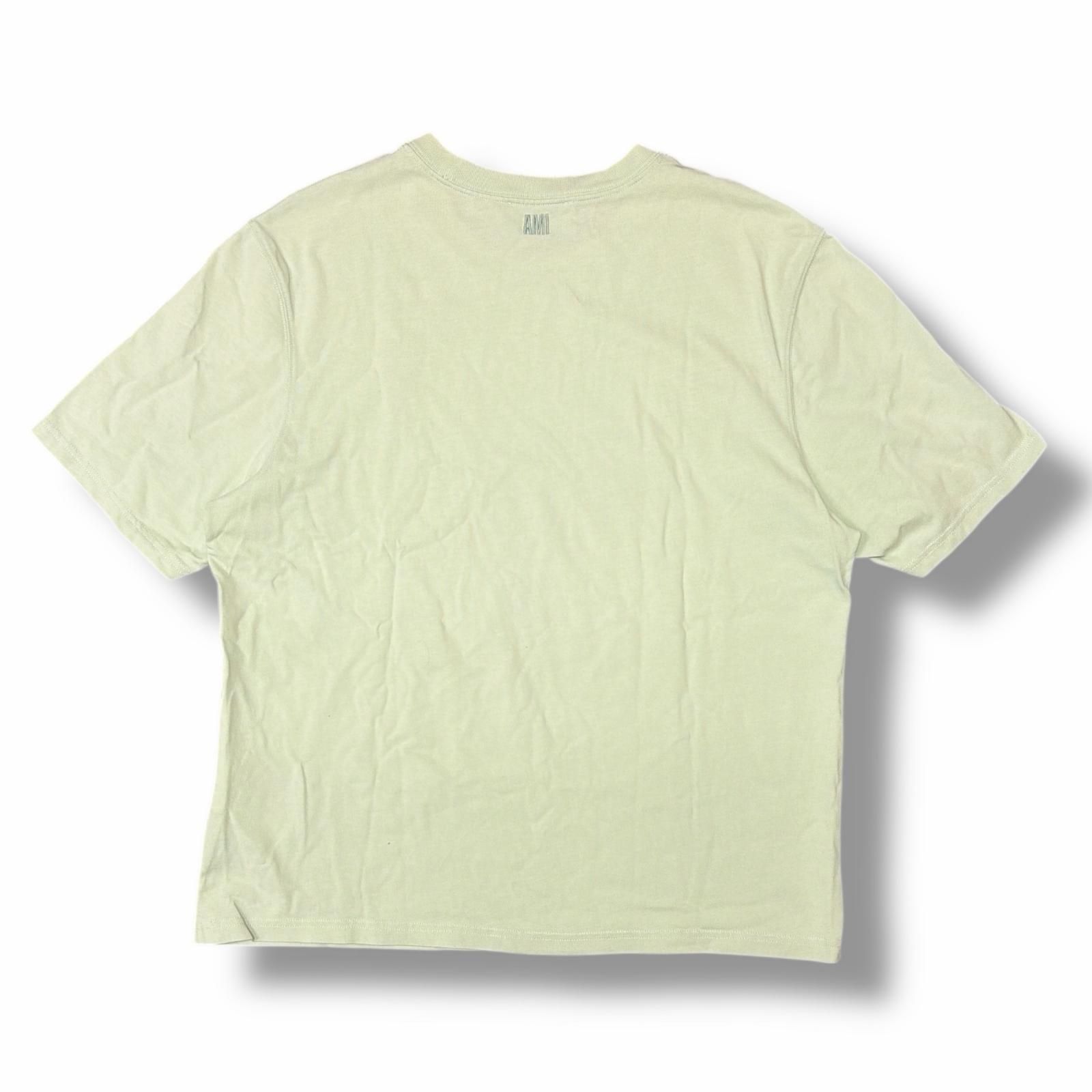 AMI Alexandre Mattiussi / 22SS/Tシャツ/M/コットン/グリーン/E22UTS002.726/ハート刺繍ロゴ AMIAlexandreMattiussi 22SS ハート刺繍Tシャツ 半袖 カットソー アミ