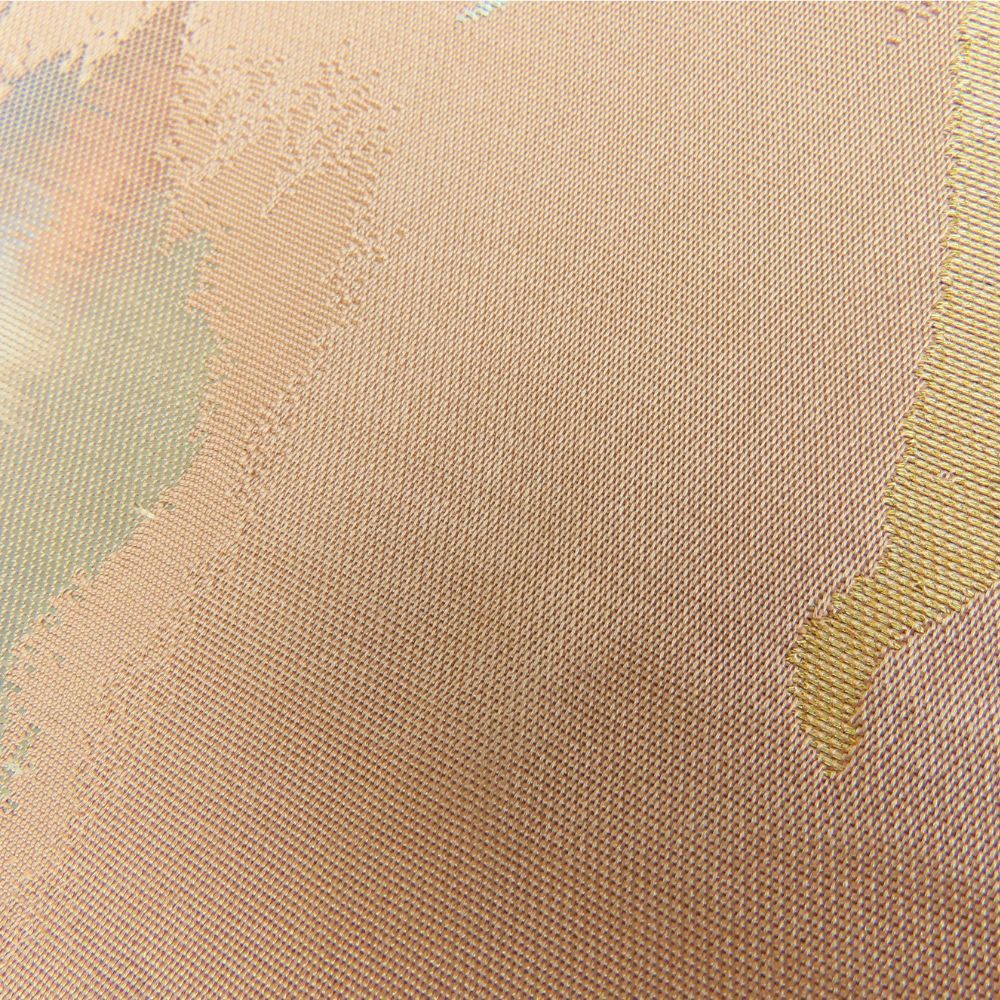 中古】 袋帯 古代錦 正絹(金銀糸除く) ブラウン 草花柄 和装 呉服 和服