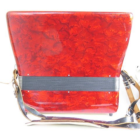 YAMAHA YA-48 ヤマハ アコーディオン 34鍵盤 48ベース レッド ケース