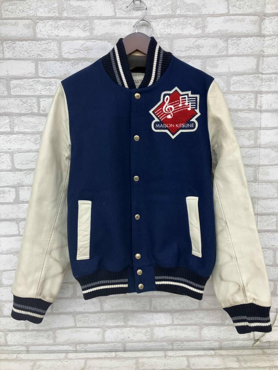 MAISON KITSUNE メゾンキツネ KML-0350-B スタジャ インポート NAVY