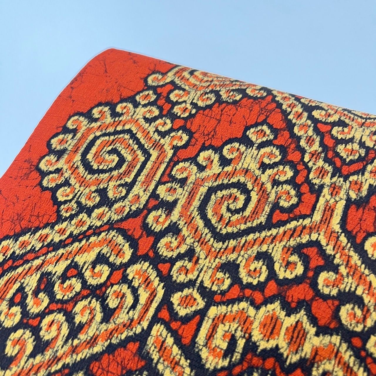 アンティーク名古屋帯 更紗の風合い良い染め 正絹 MO-9218