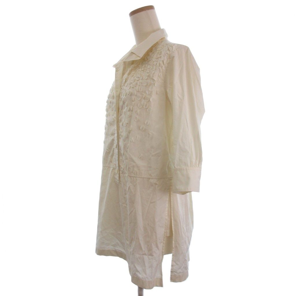 ISSEY MIYAKE ハーフボタン カットソー 長袖 襟付きシャツ M イッセイミヤケ ISSEY MIYAKE ハーフボタン シャツ チュニック 七分袖