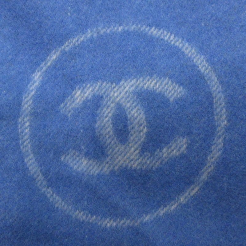 シャネル CHANEL マフラー ストール フリンジ ロゴ ココマーク
