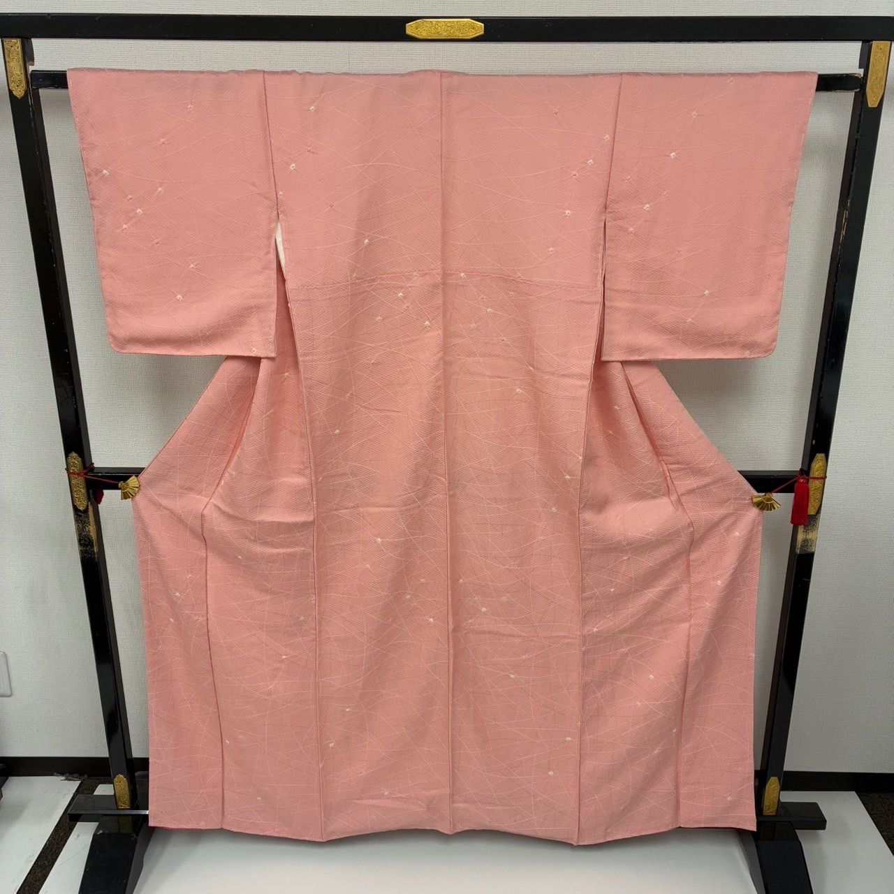 色無地 正絹 絞り 紋なし 素敵な加工 袷 着物 MK-1474 - メルカリ