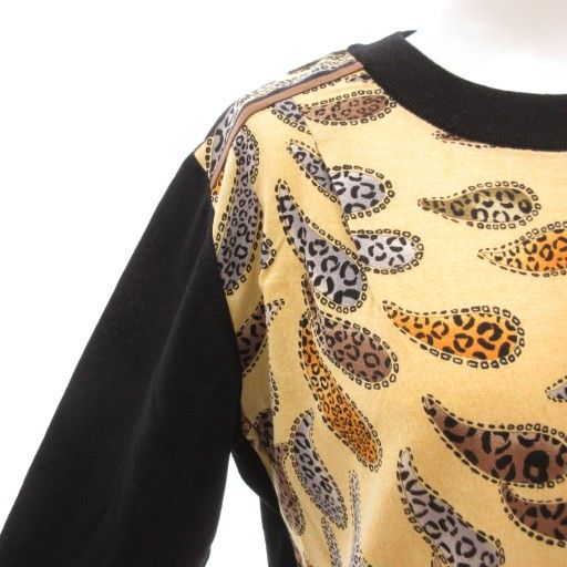 【LEONARD レオナール】￼総柄 ニット 7分袖 38 極美品 ペイズリー Lサイズ 美品 LEONARD レオナール ペイズリー 花柄 シルク混 トップス