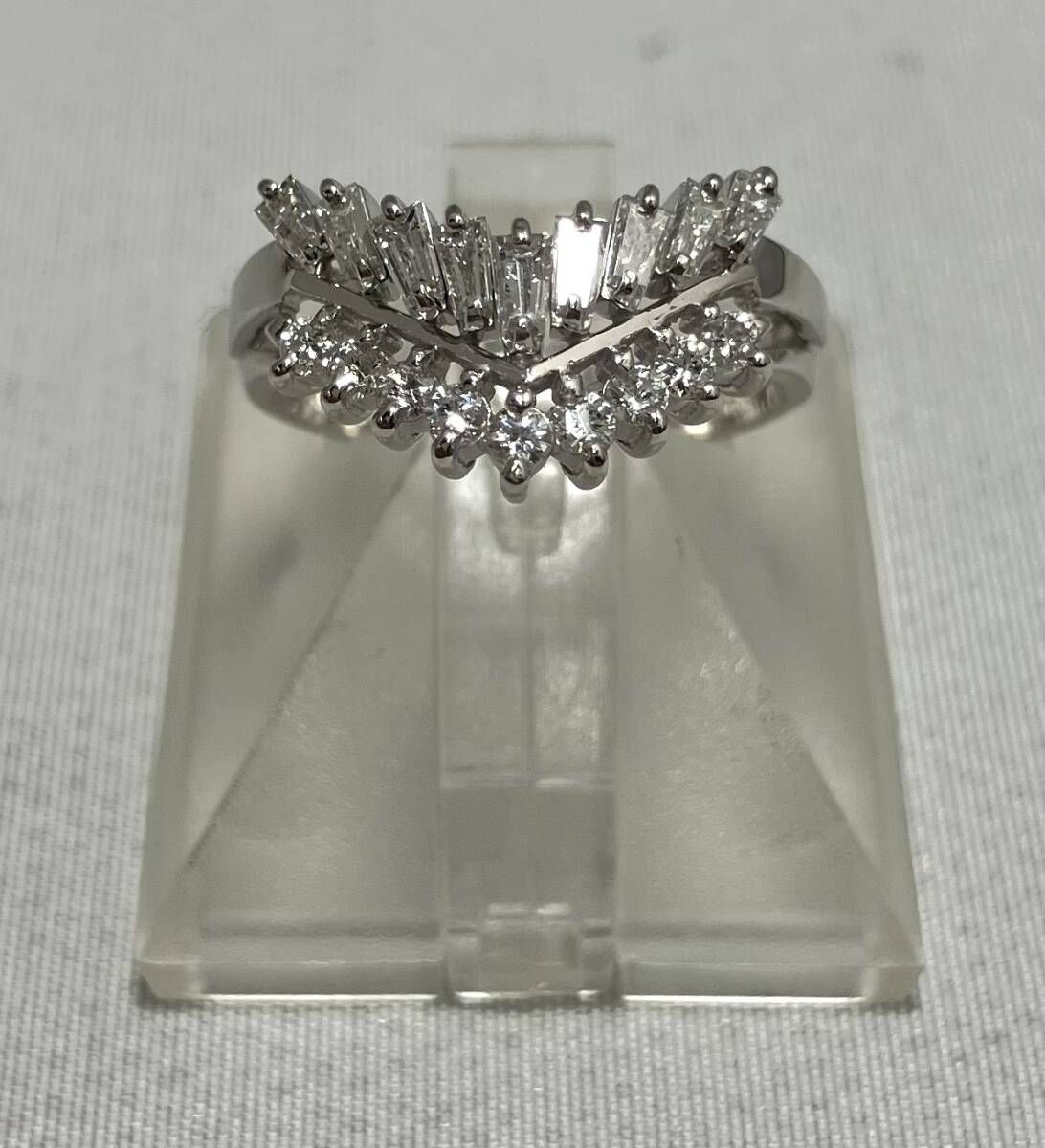 新品仕上済み 鑑別書付き Pt900 天然ダイヤモンド 0.17ct 0.35ct