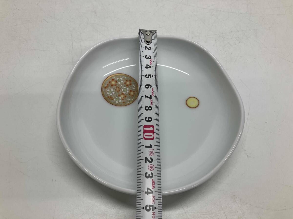 深川製磁 寿赤絵 取皿揃 5枚 1505-238 箱有り