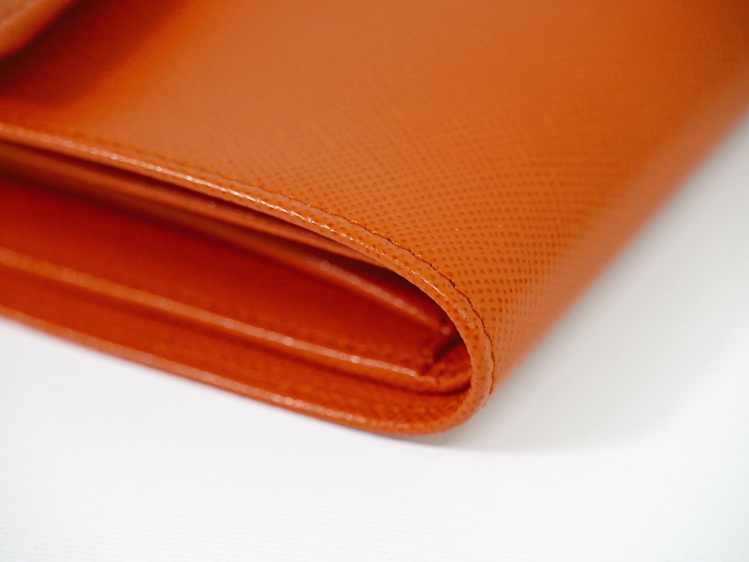 本物 プラダ PRADA レザー 三つ折り 折財布 コンパクトウォレット