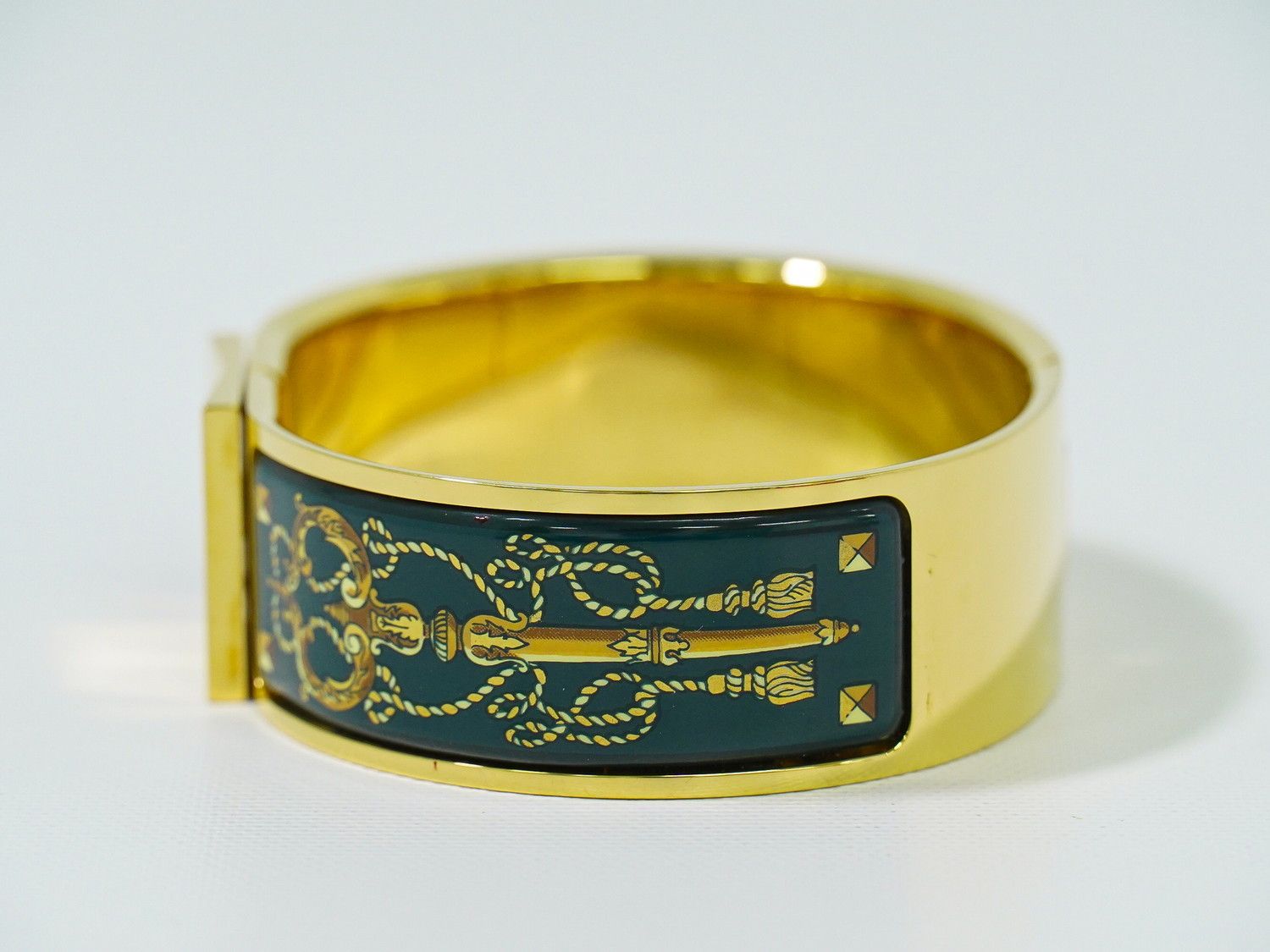 本物 エルメス HERMES エマイユ GM バングル ブレスレット 七宝焼 GP