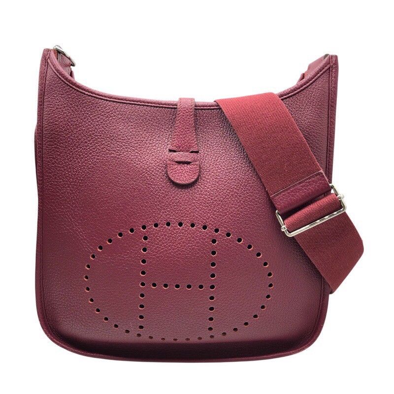 エルメス HERMES エヴリン3 PM N刻 ルビー トリヨン レディース ショルダーバッグ