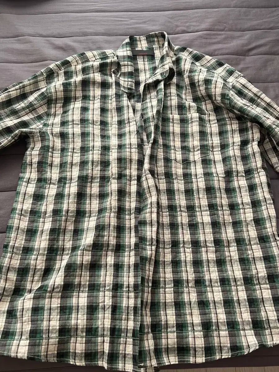 ANYTIMELOREAK アイリス シャツ グリーン m サイズ