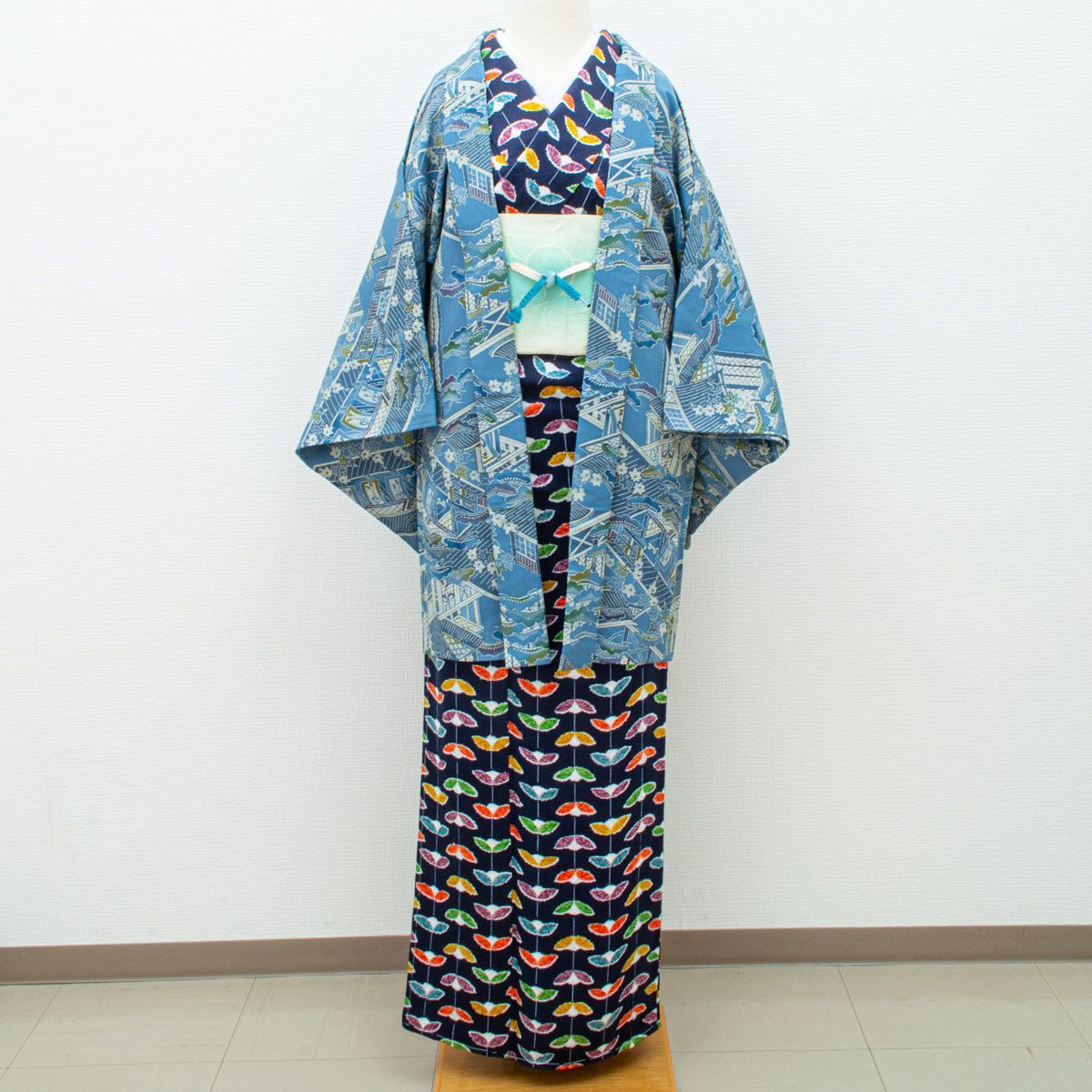 ゆき　訳あり　京友禅作家　浅井青仁　小紋　長羽織 裄70 丈104 ゆき 訳あり 京友禅作家 浅井青仁 小紋 長羽織 裄70 丈104 ゆき 訳あり