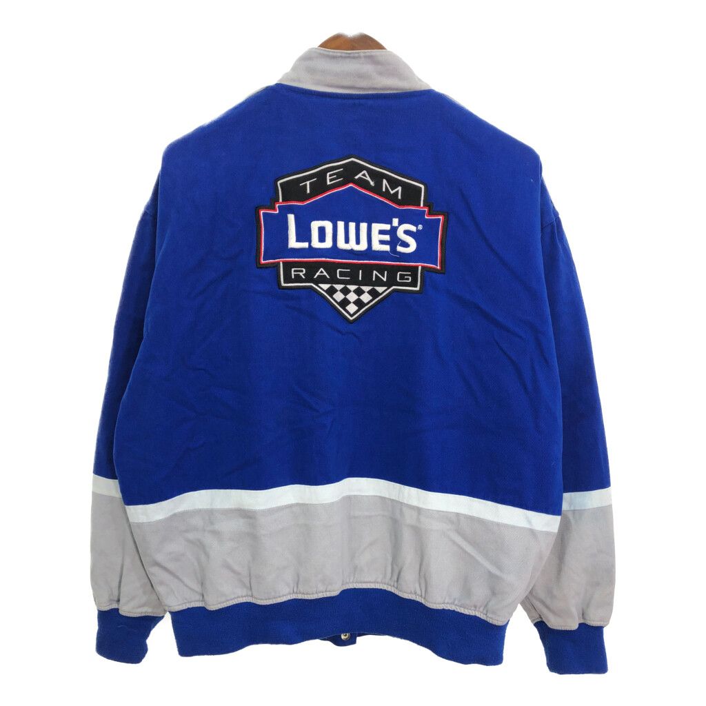 希少 Lowe`s レーシングジャケット 刺繍 企業ロゴ M B品】 NASCAR レーシング ジャケット バイクウェア 企業ロゴ LOWE'S