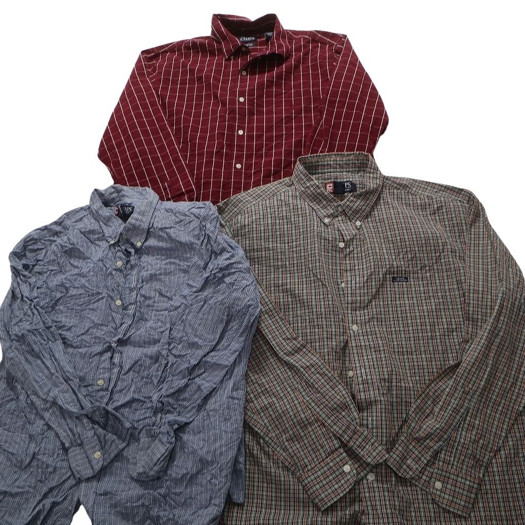 古着卸 まとめ売り チャップス CHAPS 長袖シャツ 10枚セット (メンズ