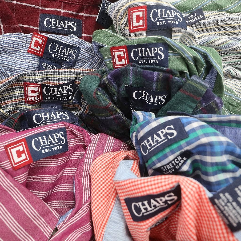 古着卸 まとめ売り チャップス CHAPS 長袖シャツ 10枚セット (メンズ