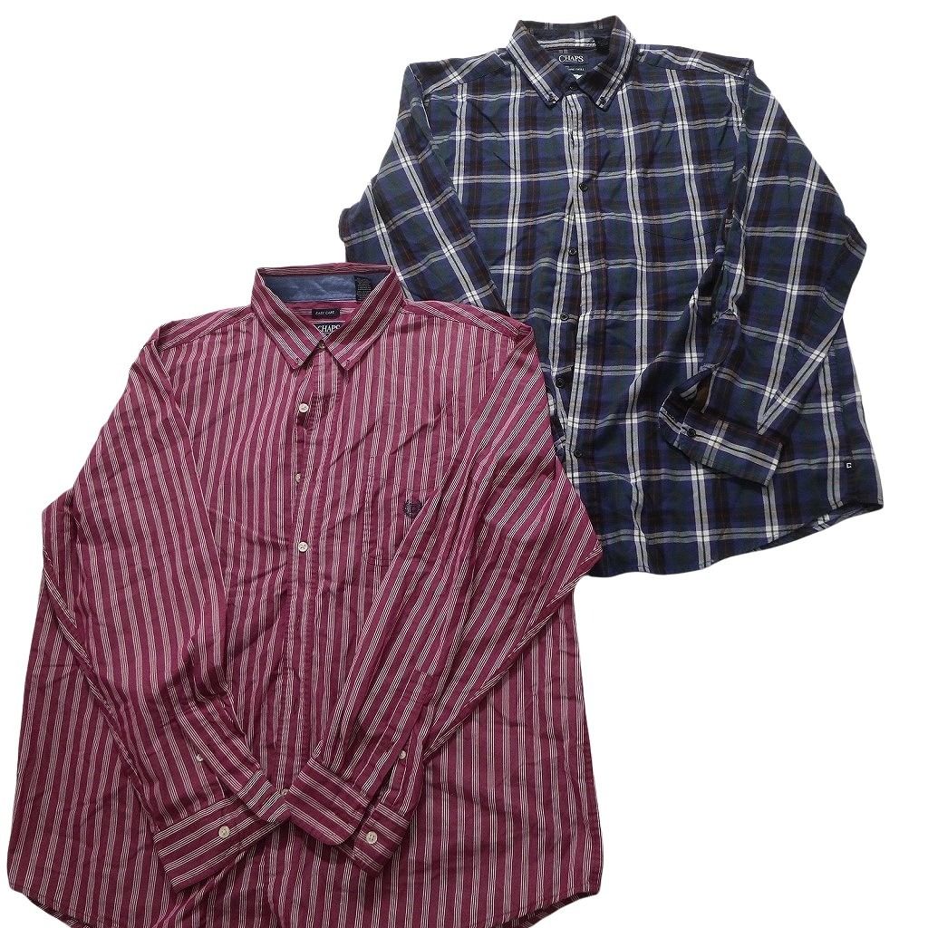 古着卸 まとめ売り チャップス CHAPS 長袖シャツ 10枚セット (メンズ